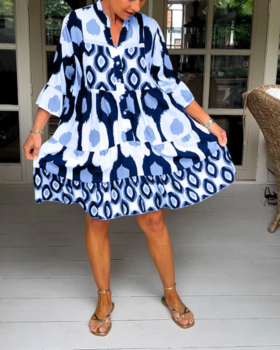 RelaxKleid | Lässiges, locker Sitzendes Gemustertes Kleid