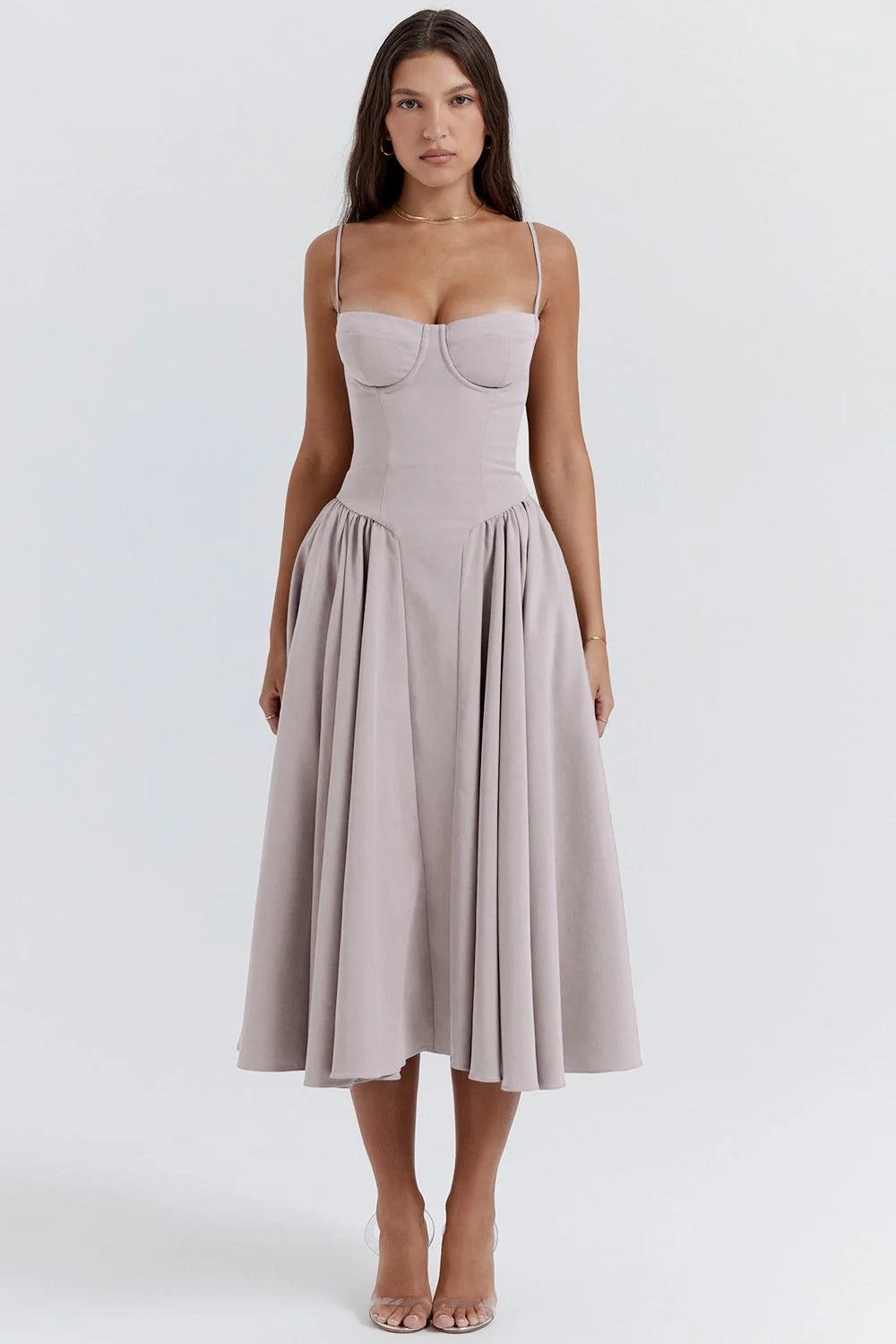 KorsetTraum | Ärmelloses Midi-Kleid mit Figurformender Passform