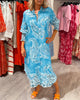 TrendAura | Midi-Hemdblusenkleid mit buntem Paisley-Druck