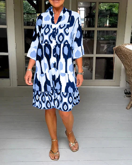 RelaxKleid | Lässiges, locker Sitzendes Gemustertes Kleid