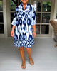 BrisenGlanz | Lässiges Kleid mit Ethno-Print & Knopfleiste