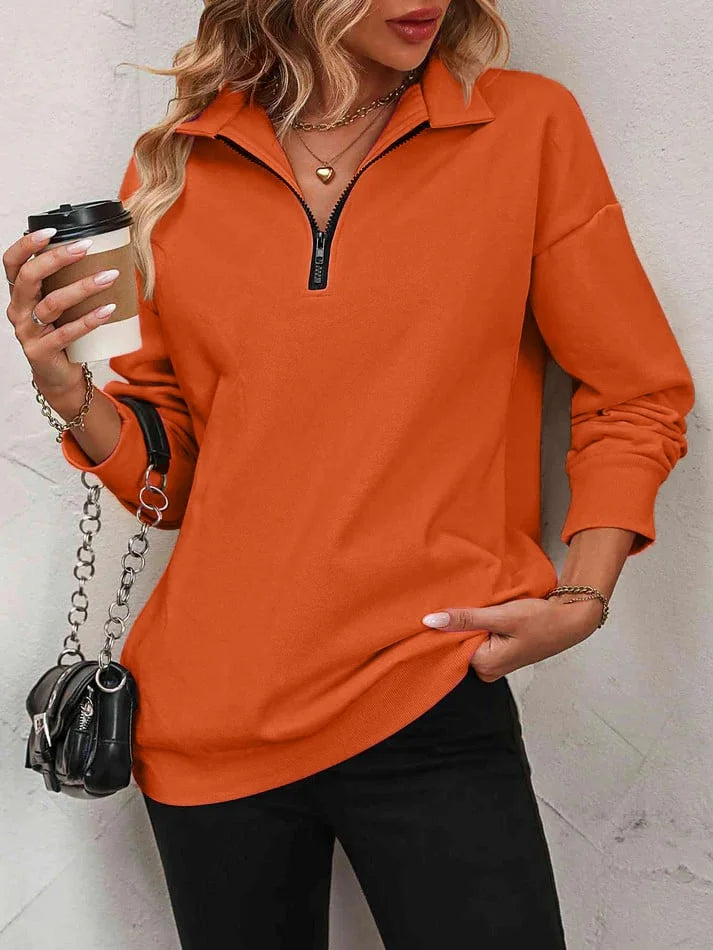 ZipLeicht | Damen Sweatshirt mit Fall-Schultern