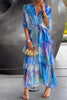 FarbFlair | Luftiges Maxikleid mit Wasserfarben-Optik