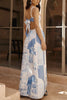 AzurTraum | Luftiges Boho-Maxikleid mit Mediterranem Print