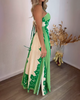 SmaragdBlüte | Elegantes Maxikleid mit floralen Akzenten