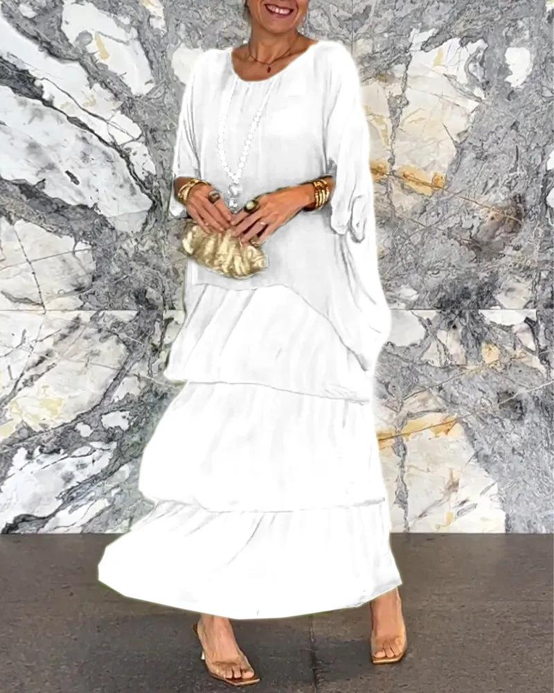 EleganzFluss | Luftiges Boho-Maxikleid mit Schichten für einen Stilvollen Look