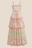 BlumenLux | Romantisches Spitzen-Maxikleid mit Volants