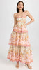 BlumenLux | Romantisches Spitzen-Maxikleid mit Volants
