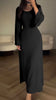 GlamStil | Damen Langarm Maxikleid Figurbetont und Stilvoll