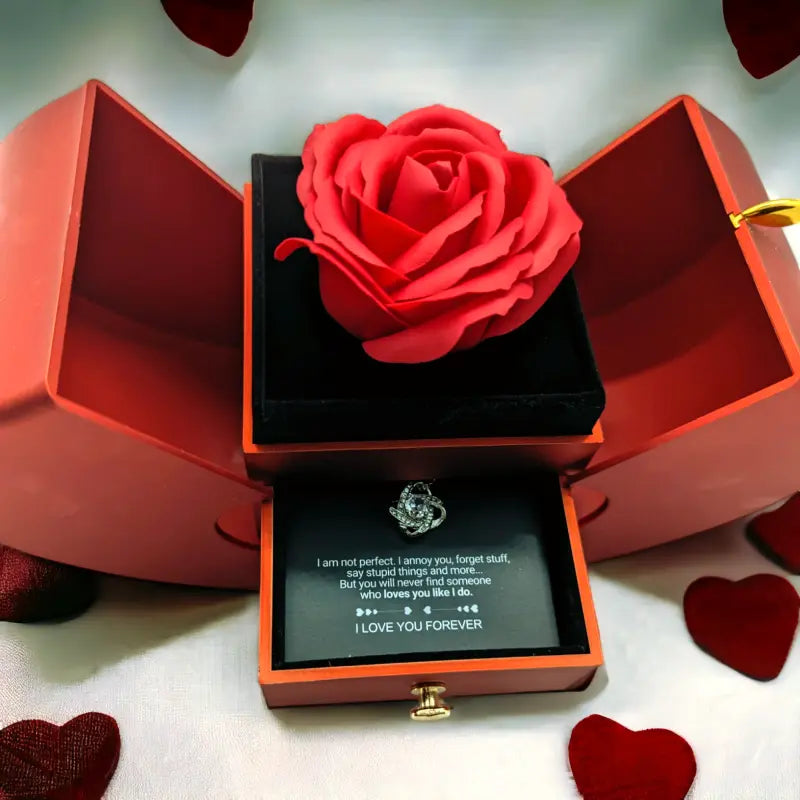 Ewige Rose | Schmuckbox mit Elegante Halskette