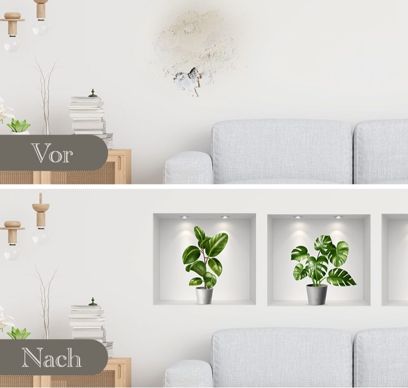 WandGarten | 3D Pflanzen Wandsticker