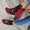 Modeabsätze | Stiefeletten mit Spitzeneinsatz und Blockabsatz