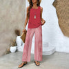 SommerZweig | Zweiteiliges Set mit Ärmellosem Top & Weitbein-Hose