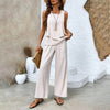 SommerZweig | Zweiteiliges Set mit Ärmellosem Top & Weitbein-Hose