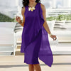 GlanzTraum | Kleid mit asymmetrischem Chiffon-Überwurf
