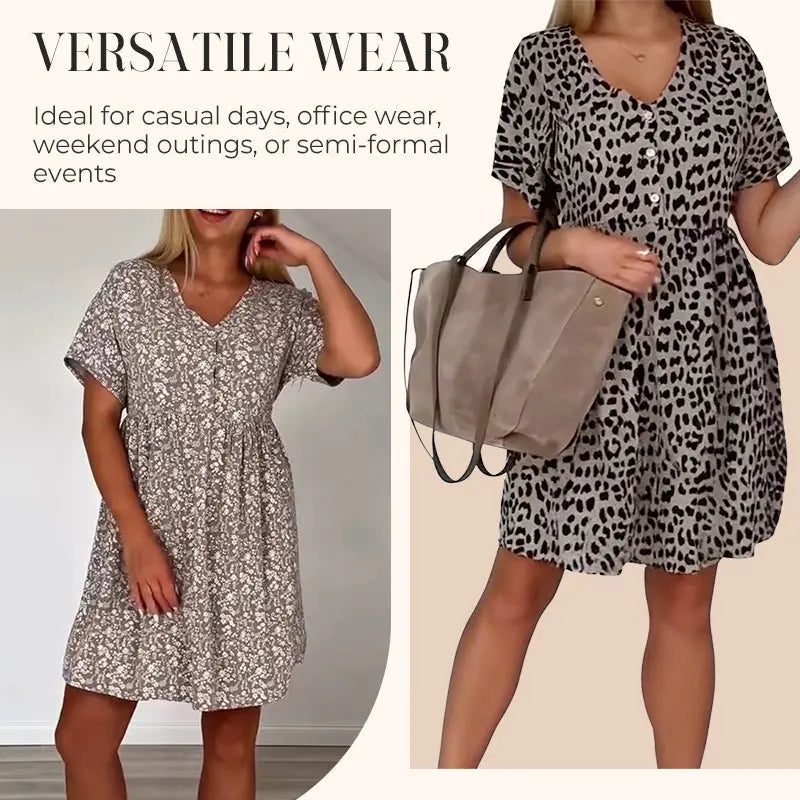 StadtGlanz | Leichtes Minikleid mit Modernem Muster