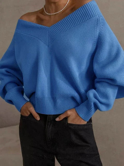 V-Ausschnitt Pullover